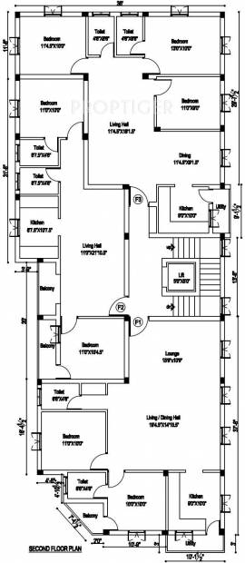 pappas-builder sauparnika-flats Sauparnika Flats Cluster Plan for 2nd Floor