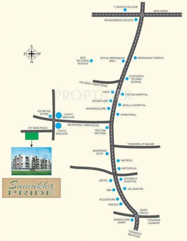 Carp properties Sumukha Pride Location Plan