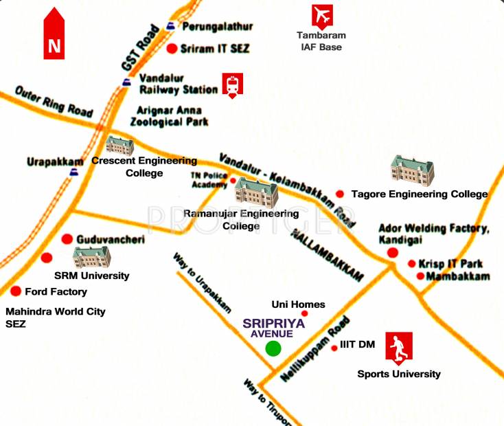 parjay-promoters sripriya-avenue Location Plan