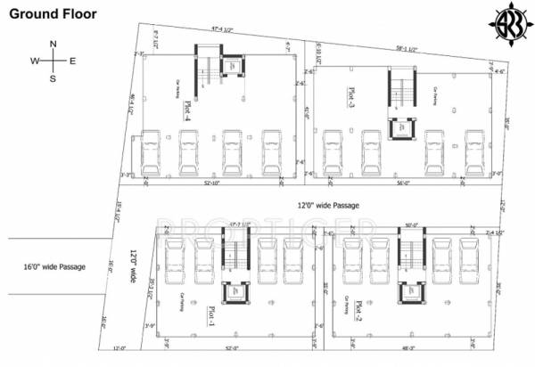 sri-raghavendra-builders guru-residency Cluster Plan for ground Floor