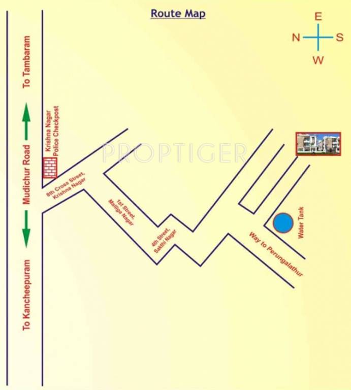 sri raghavendra builders guru residency Location Plan