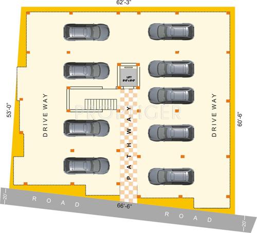 mahaveer-foundations luzurn Luzurn Cluster Plan for Stilt Floor