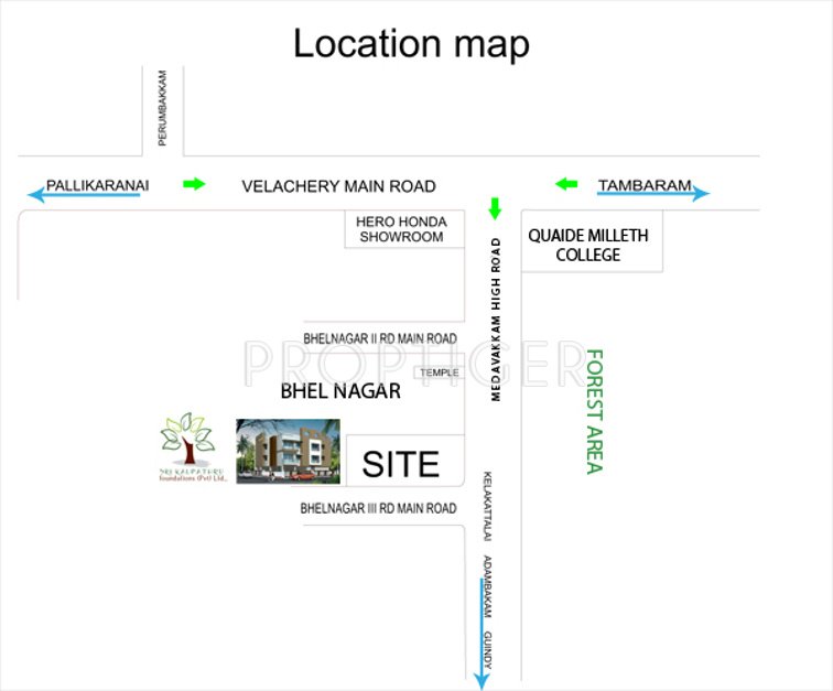 sri kalpathru foundations medavakkam Location Plan