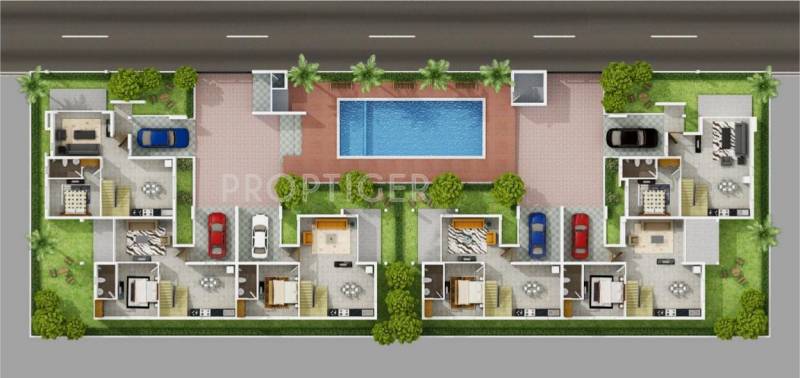 Pallavarajha Properties Pallava Beach 6 Villa Ground Floor Cluster Plan