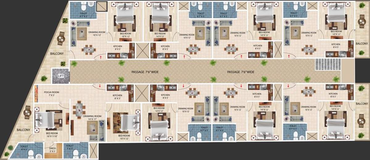 royal apartment Images for Cluster Plan of AKH Royal Apartment