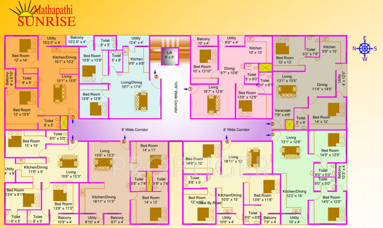 sunrise Images for Cluster Plan of Mathapathi Sunrise