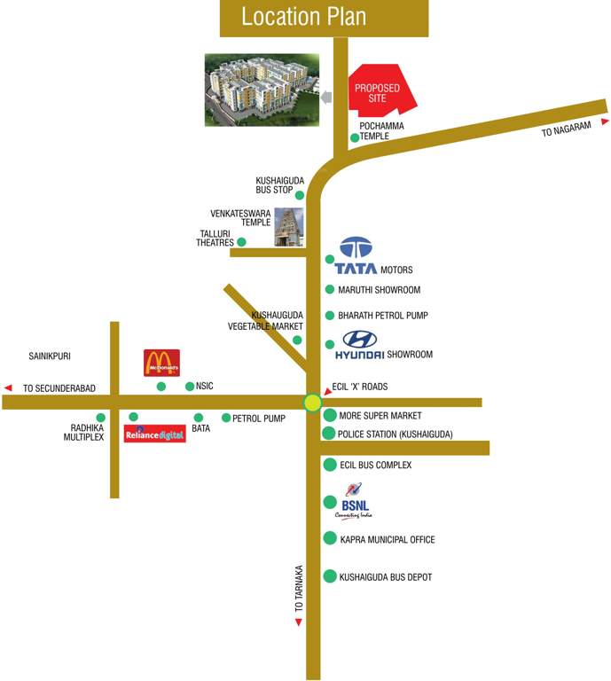  towers Images for Location Plan of Sai Mitra Towers