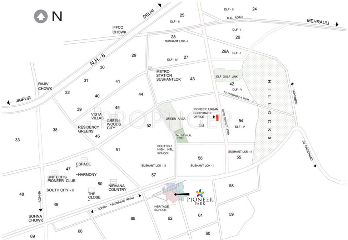  park Images for Location Plan of Pioneer Pioneer Park PH 1