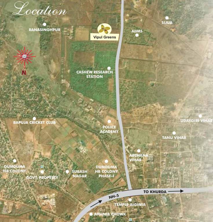  greens Images for Location Plan of Vipul Greens