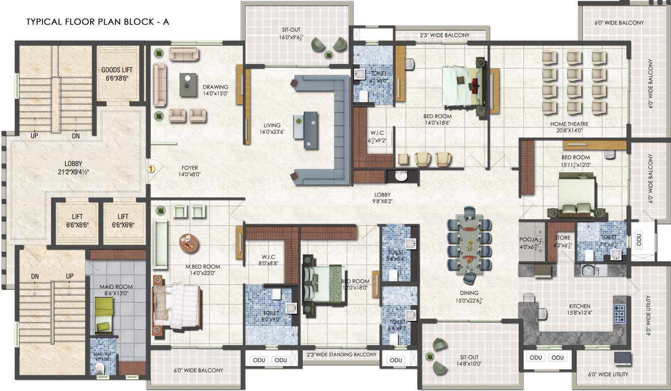  fortune prime Images for Cluster Plan of DSR Fortune Prime