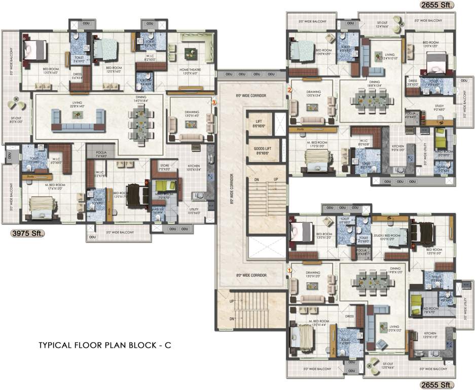  fortune prime Images for Cluster Plan of DSR Fortune Prime