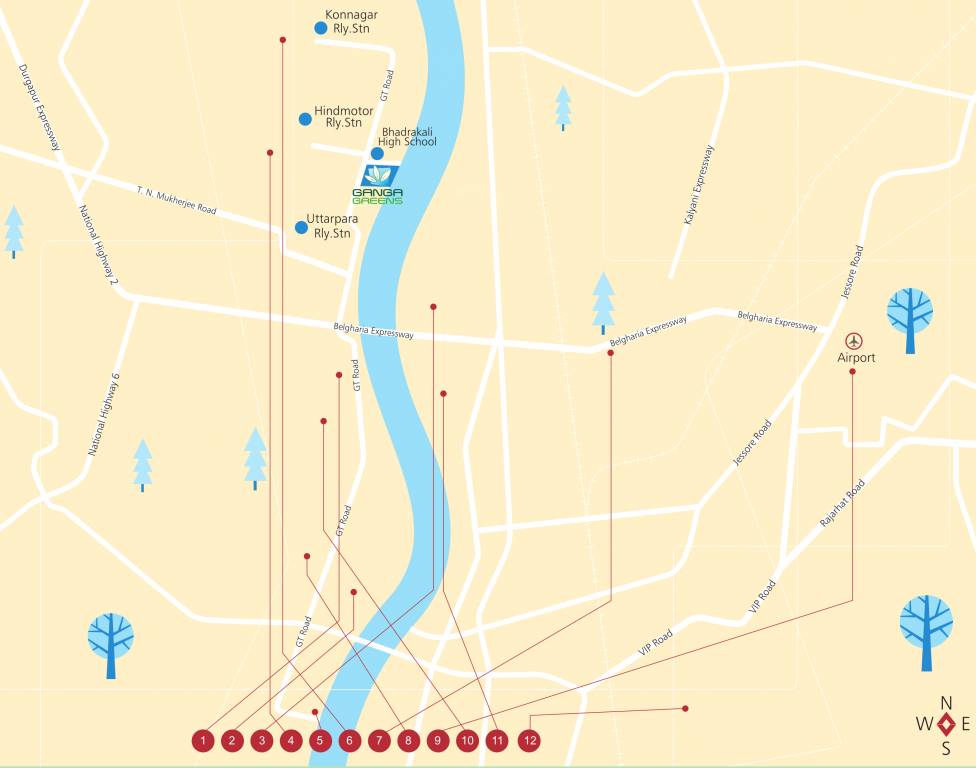 ganga greens Location Plan