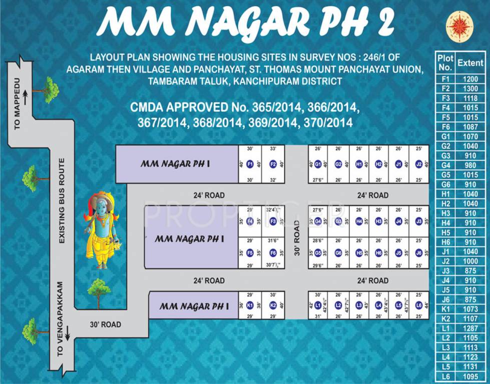 Images for Layout Plan of Vamanan Estates MM Nagar Phase 2