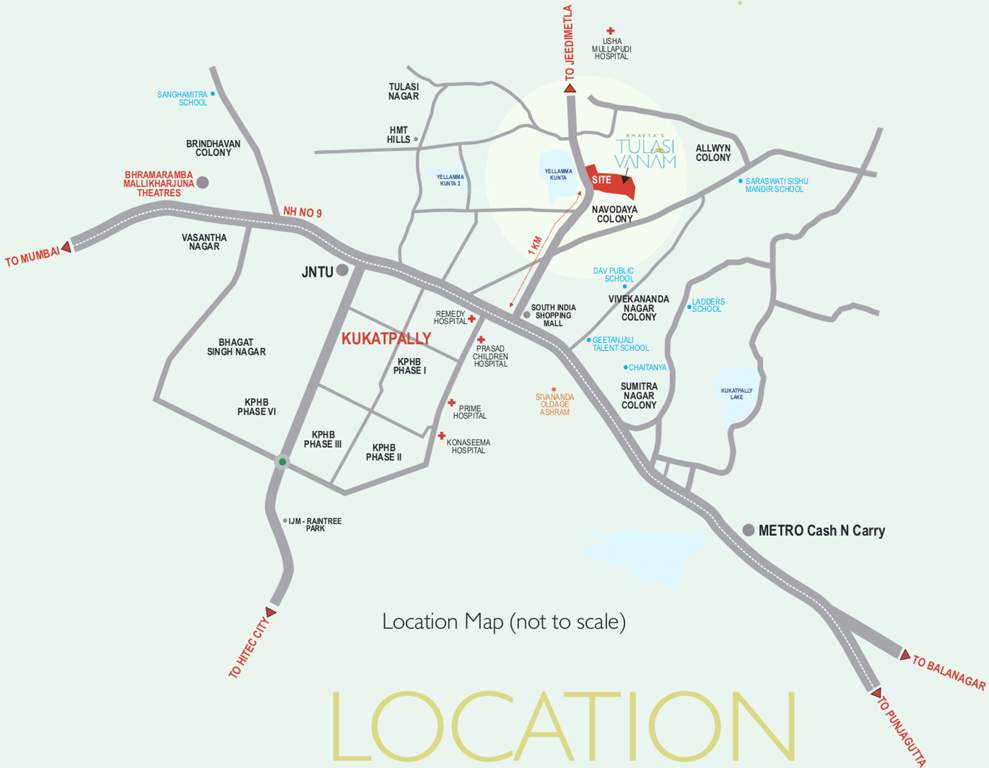  tulasi vanam Images for Location Plan of Bhavya Tulasi Vanam