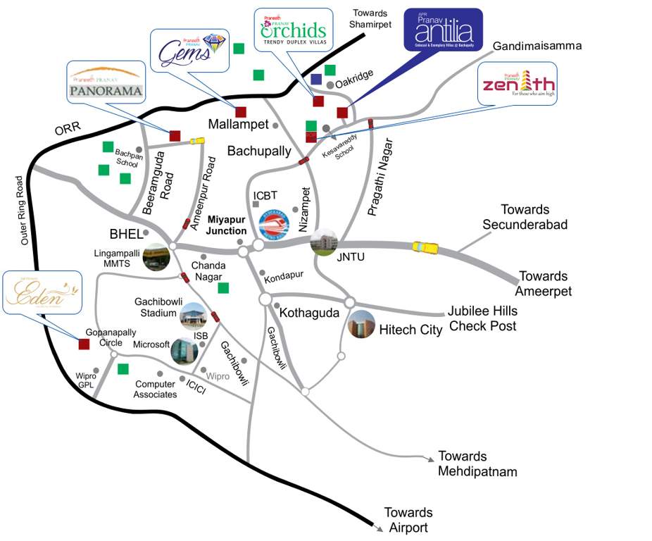 apr pranav antilia Images for Location Plan of Praneeth APR Pranav Antilia