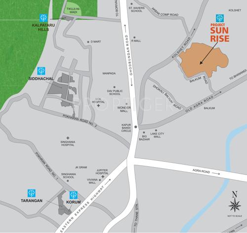  sunrise Images for Location Plan of Kalpataru Sunrise
