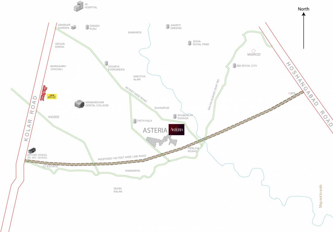  asteria villas Location Plan