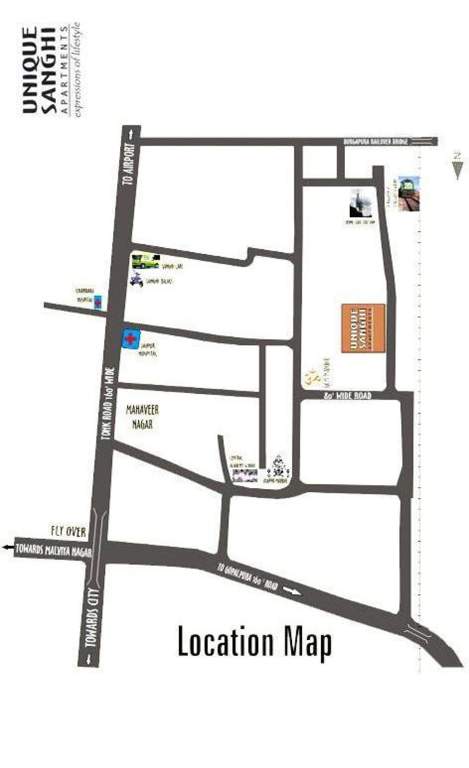  sanghi apartments Location Plan