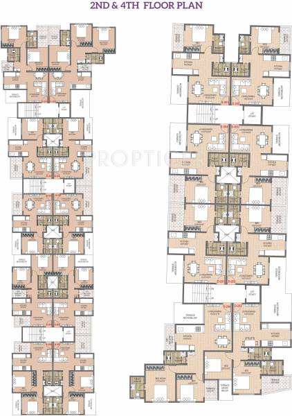 Cluster Plan for 2nd & 4thFloor Tulip Properties Exotica Cluster Plan