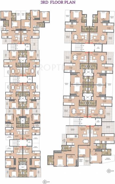 Cluster Plan for 3rd Floor Tulip Properties Exotica Cluster Plan