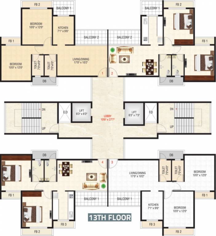 Images for Cluster Plan of Yushan Realty Ventures Maple Carniva