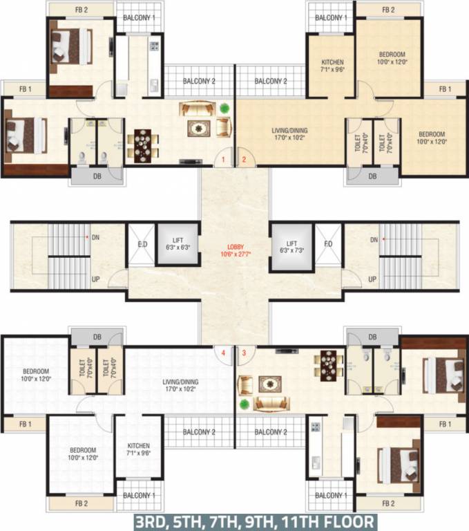 Images for Cluster Plan of Yushan Realty Ventures Maple Carniva