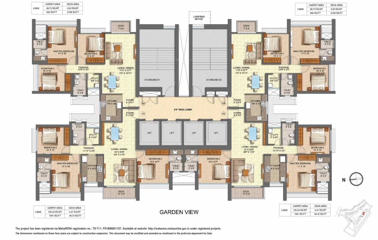  lily at runwal forest Tower 1 Plam Cluster Plan