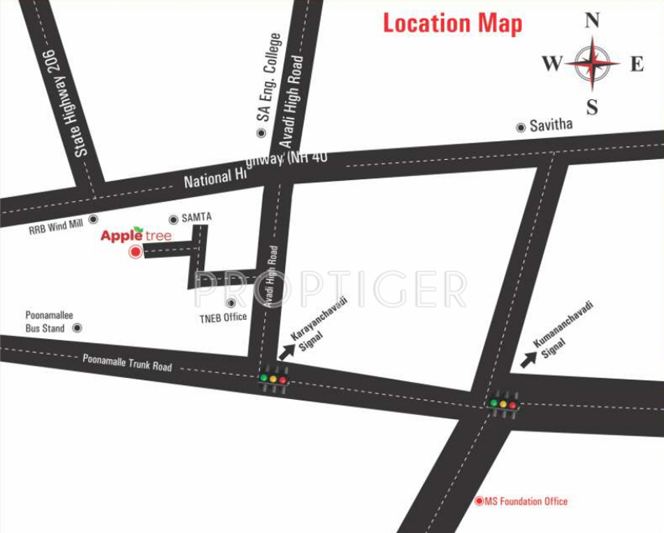 ms foundations apple tree Location Plan