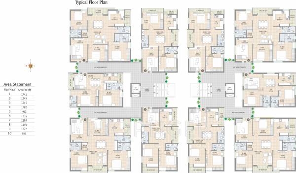  the-square The Square Cluster Plan for Typical Floor