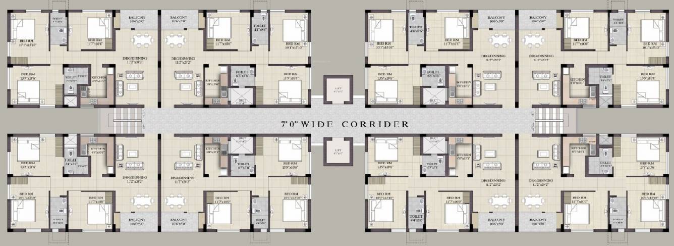 kalyani heights Block A Cluster Plan