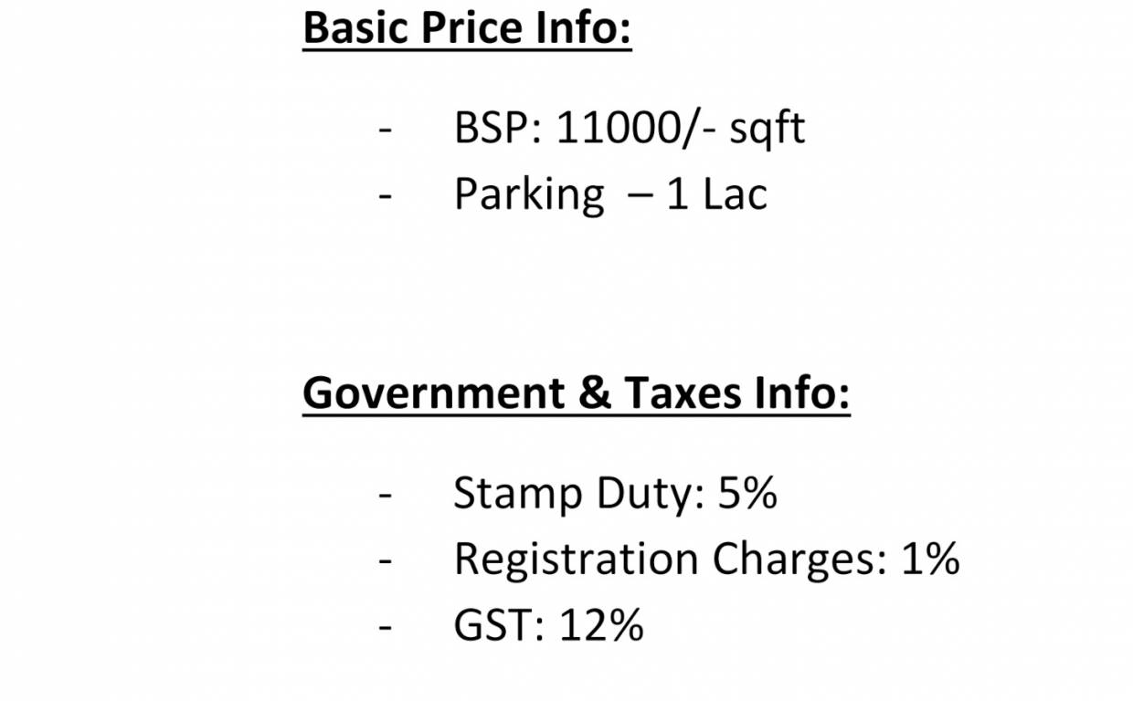 vasant-fiona Construction Linked Payment (CLP) Payment Plan