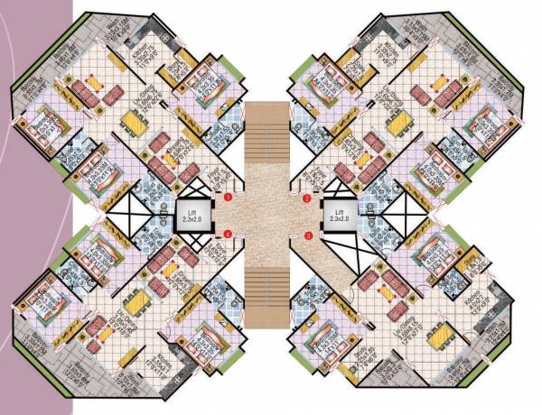  planet-phase-1 Mercury Cluster Plan from 1st to 2nd Floor
