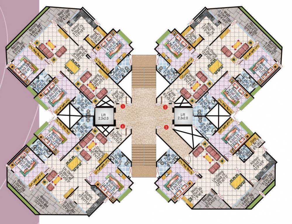planet phase 1 Mercury Cluster Plan from 1st to 2nd Floor