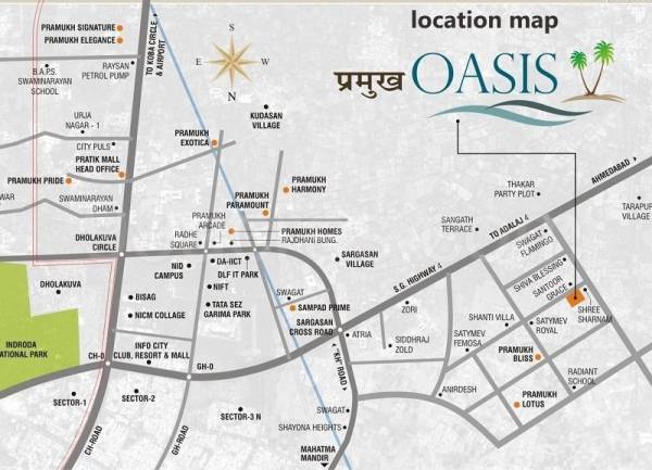  pramukh-oasis Location Plan