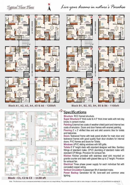  green city homes Block A1 Cluster Plan