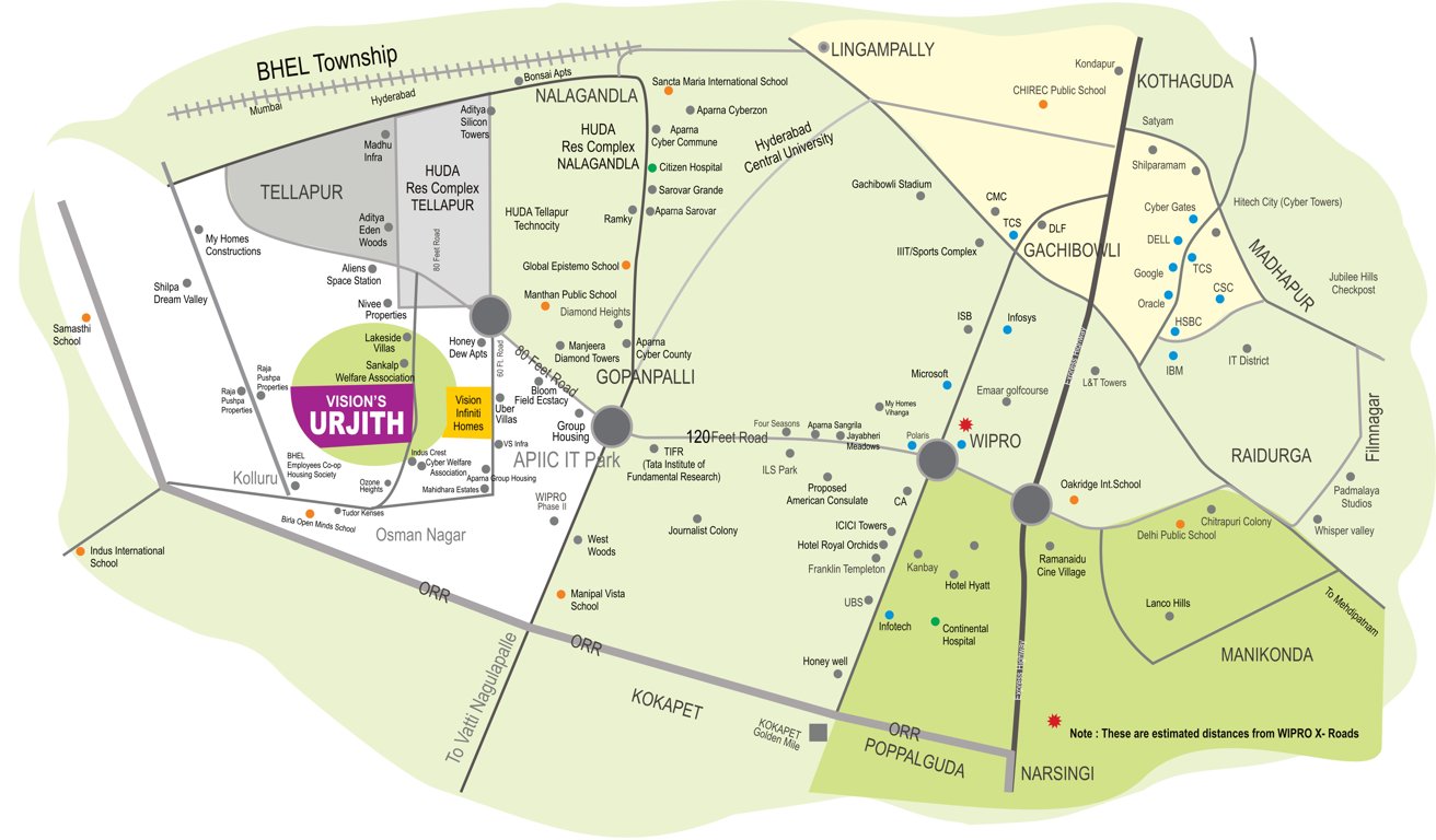  urjith Images for Location Plan of VIsion Urjith