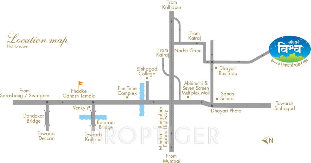  vishwa villa Images for Location Plan of DSK Vishwa Villa