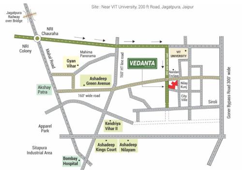  vedanta Images for Location Plan of Ashadeep Vedanta