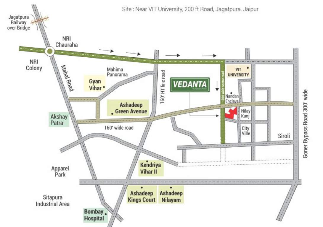 vedanta Images for Location Plan of Ashadeep Vedanta