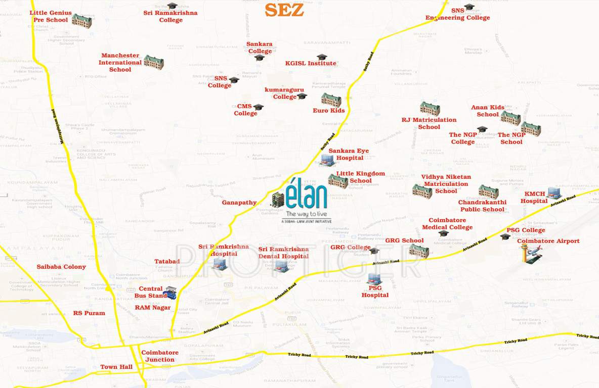 elan Images for Location Plan of Sobha Elan