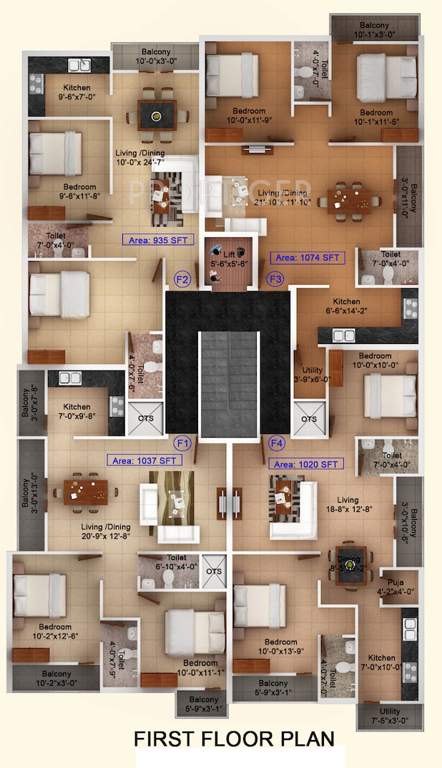 athreya homes sarvagna Sarvagna Cluster Plan for 1st Floor