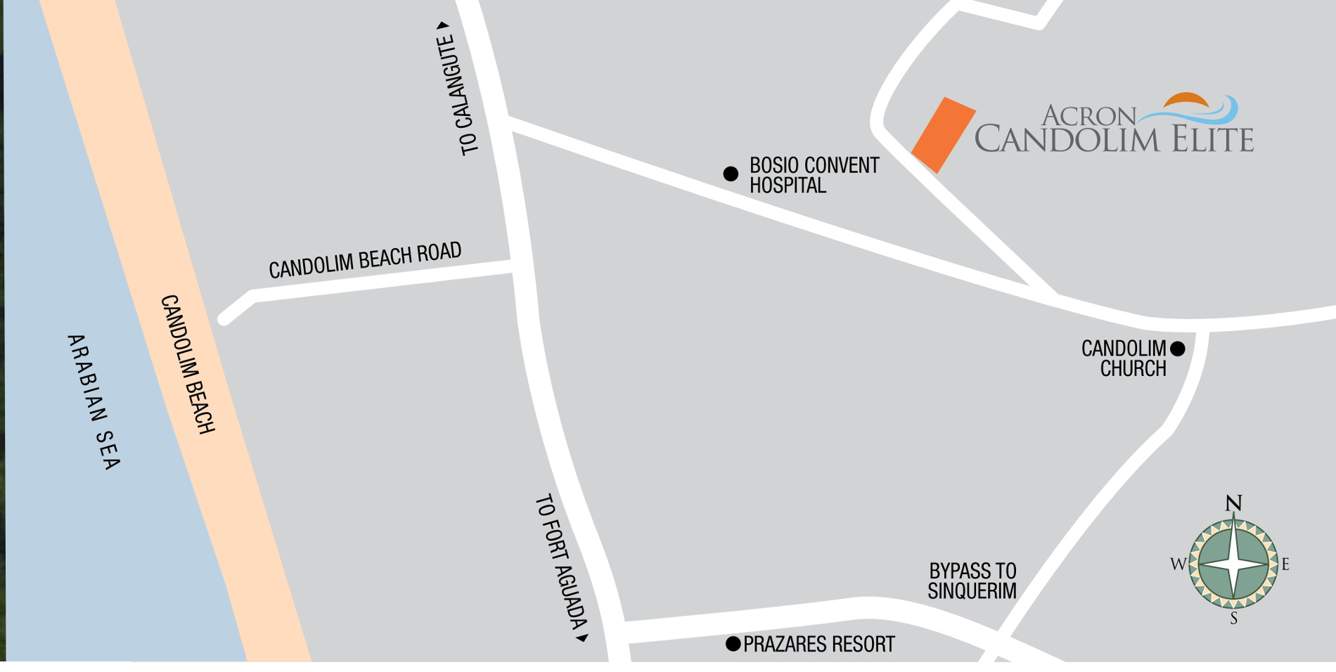  candolim elite Images for Location Plan of Acron Candolim Elite