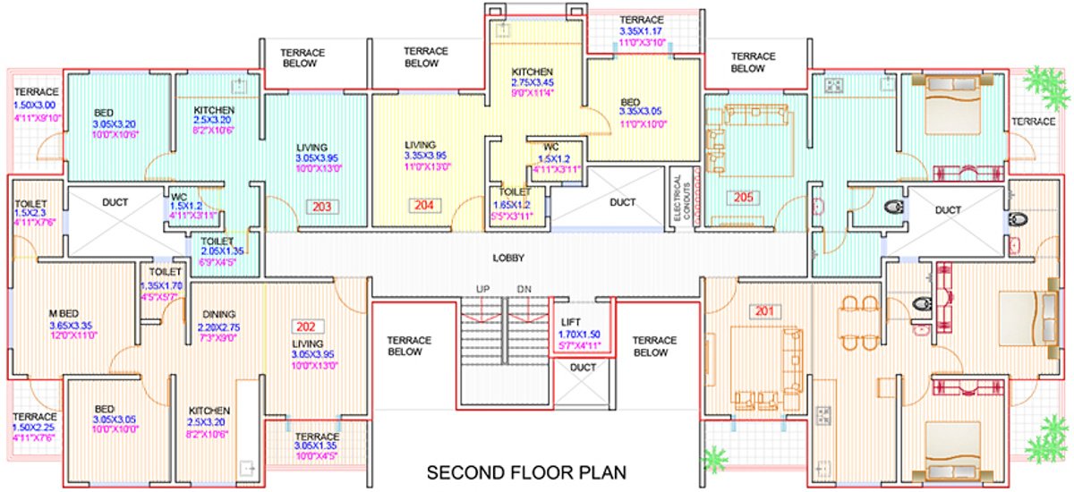  karishma platinum Wing B Cluster Plan for 2nd Floor