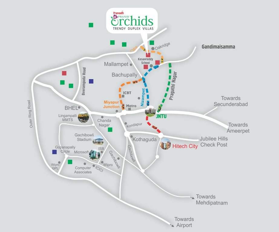  pranav orchids Images for Location Plan of Praneeth Pranav Orchids
