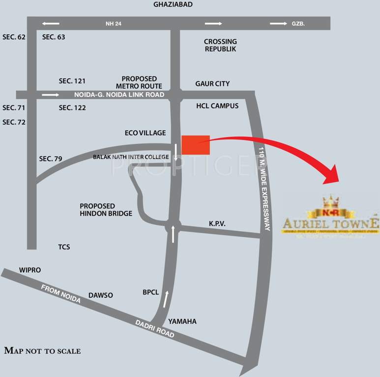  auriel towne villa Images for Location Plan of NCR Auriel Towne Villa
