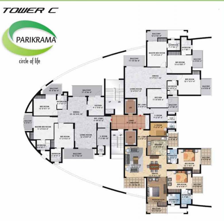  parikrama Tower 1A Cluster Plan