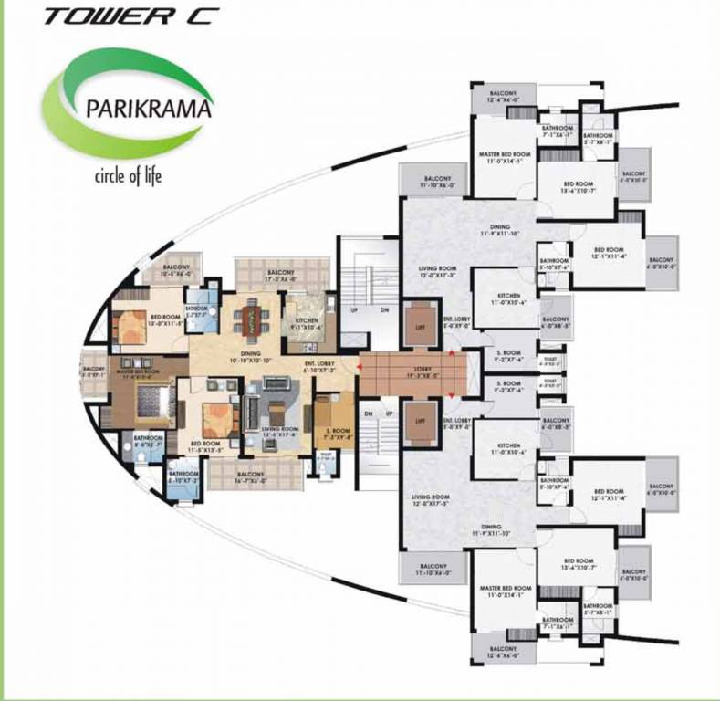  parikrama Tower 1A Cluster Plan