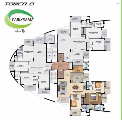 Tower 1A Cluster Plan parikrama Tower 1A Cluster Plan