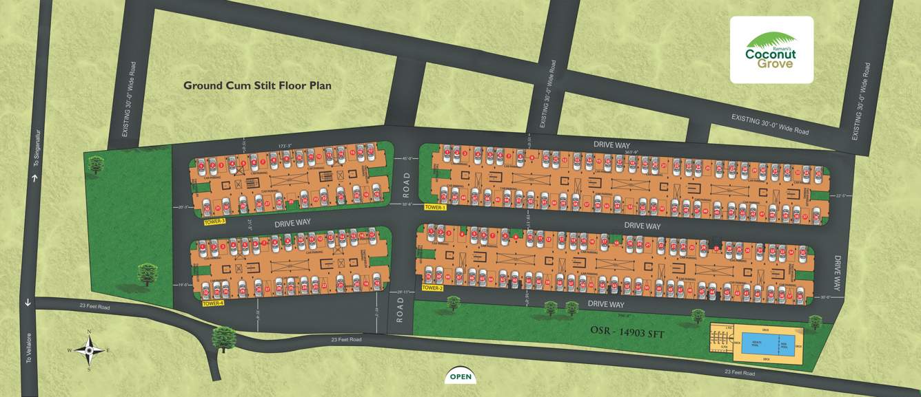  coconut grove Images for Cluster Plan of Ramani Coconut Grove