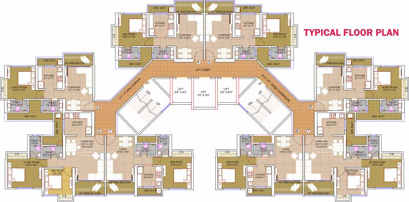 Images for Cluster Plan of  Building No A Richmond Of Rutu City Complex